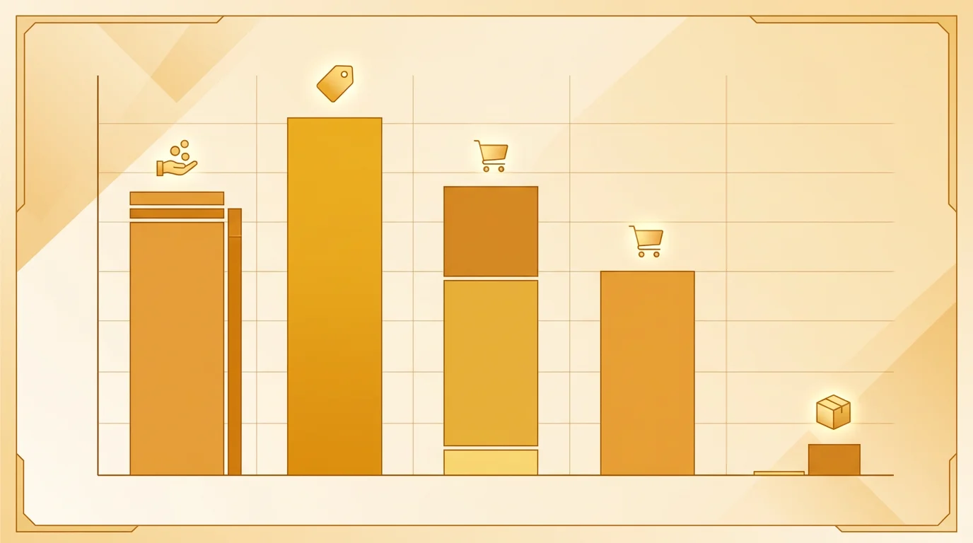Bar chart comparing seller fees across eBay Poshmark Etsy Mercari Facebook Marketplace and Depop for 2026
