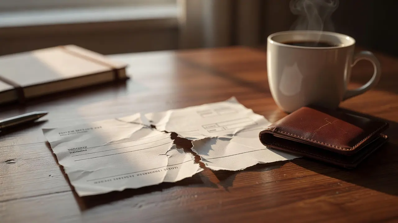 A paycheck with a portion withheld, representing wage garnishment and how to stop it